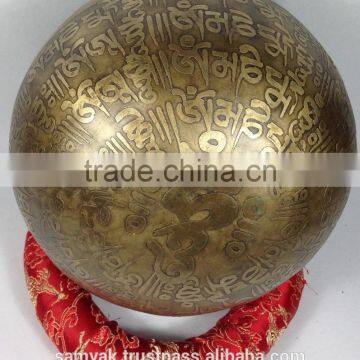 High Quality Tibetan Mantra Carving Special 7 Metal Singing Bowl photo-4