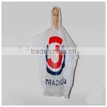 plastic disposable raincoat poncho raincoat with hood