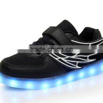 cheap wholesale stock kids wings LED shoes