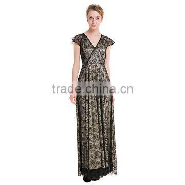 Maxnegio Sexy Black Long Lace Wrap Maxi Evening Dress for Women photo-3