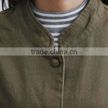 Zm35733a New Design Girls Coat Casual Sports Jean Jacket Wholesale photo-4