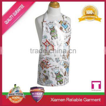 Good quality plastic waterproof apron with printing