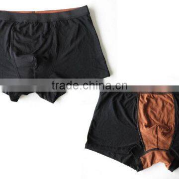 Men's Breathable Bamboo Fiber Boxer Briefs With Copper Infused Fabric on the Crotch