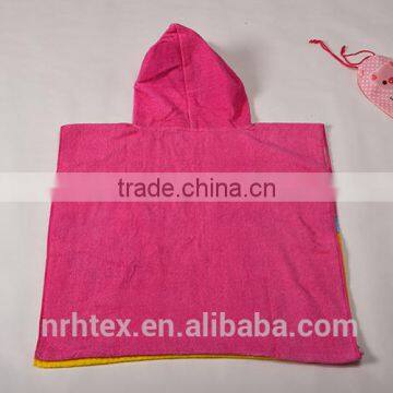 Trade Assurance Ring Spun Cotton Screen Printing Velour Kids Poncho Hooded Beach Towel photo-2