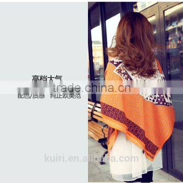 2016 Fashion Ladies Large Cotton Scarf Female Summer Beach Cover Ups Cashew Printed Twill Long Voile Scarf photo-5