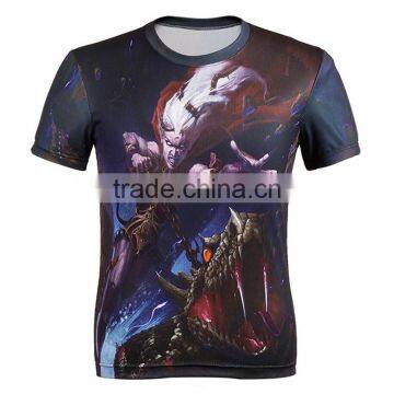 Sublimation Print Custom Design 92% Polyester 8% Spandex Mens t Shirt photo-2