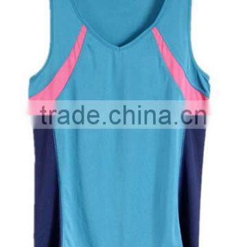 Custom Stylish Printed Ladies Sports V-Neck Collar T-Shirt