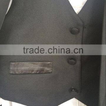 Latest Design High Quality China Formal Boy Vest Waistcoat Suit Factory photo-6