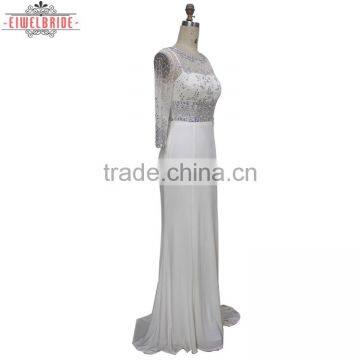 Custom Sheath Beading Appliques Wedding Dress photo-2