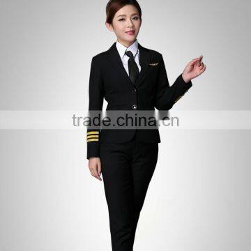 Chinos Airline Uniform OEM Service Uniforme Piloto Mujer for Woman Polit photo-4