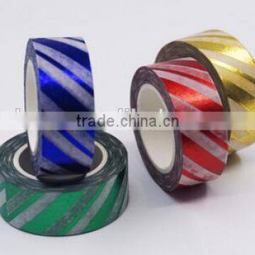 Foil Striped Washi Masking Decorative Tape photo-4
