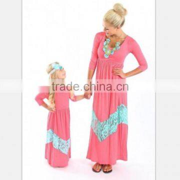 2017 On Sale Summer Fashion Outfits Mother and Daughters Dresses Matching Family Clothing Sets photo-3
