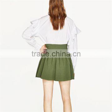 2017 OEM Spring Pleated Young Mini Oasis Skirts With Cords photo-4