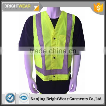 hi vis yellow Canada market snaps closure reflecting vest