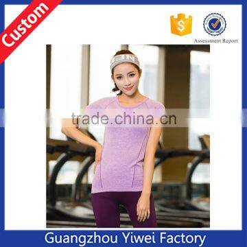 Professional dry fit women gym t shirt ,custom women wholesale gym wear