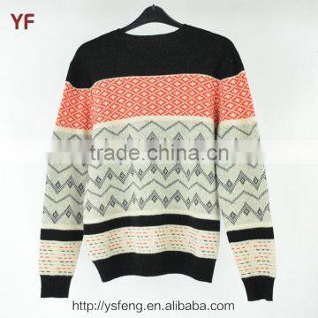 New Custom Design Fancy Color Jacquard Man Pullover Sweater photo-2