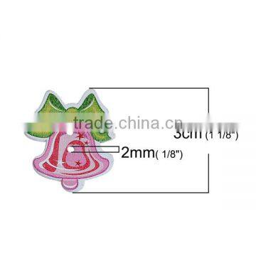 Wood Sewing Buttons Scrapbooking 2 Holes Christmas Jingle Bell At Random Bowknot Pattern photo-2