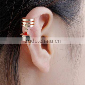 Halloween Ear Cuffs Clip Wrap Earrings Gold Plated Multicolor Witch Enamel 26mm x 10mm photo-3