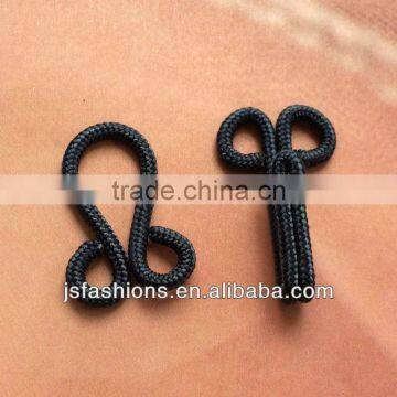 High quality fabric coated brass hook and eyes fateners navy color