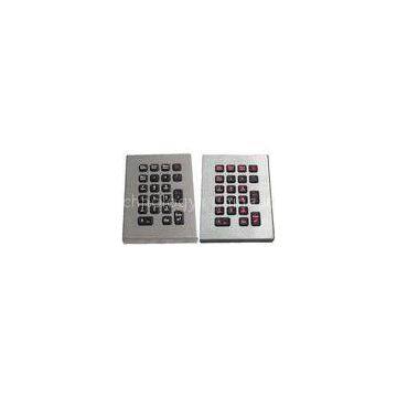 IP65 21 key marine keyboard , stainless steel keyboard with red backlight