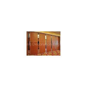 Red Fireproof Partition Wall Hanging Sliding Door For Exhibition Halls