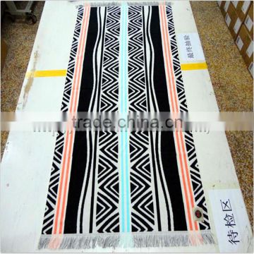 factory supply custom design jacquard square beach towe