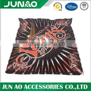 Black Bandana with Colorful Print Square Pattern Kerchief