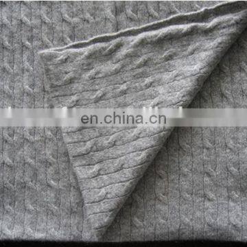 Sharrefun OEM Service Wholesale 12gg Cashmere Cable Knitted Baby Blankets photo-2