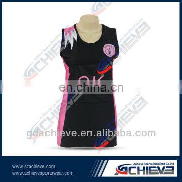 custom sublimation netball skirt with new design netball uniform bodysuit