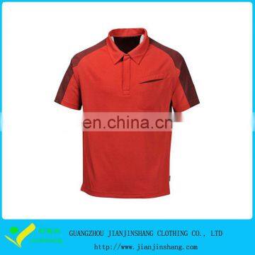 Color Combinations Moisture Wiking Polyester Custom Pocket Golf Shirt