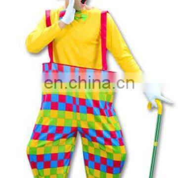 Colirful Adult Christmas Party Clown Costumes