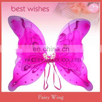 Fuschia color double layer angel wings butterfly wings costumes for party