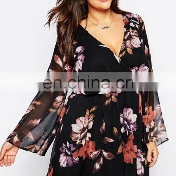 New Look Inspire Flutter Sleeve Dress Women Plus Size Chiffon Cloting photo-5