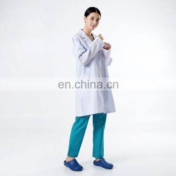Unisex White Polyester Cotton Lab Coat