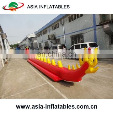 Super long 0.9mm PVC inflatable dragon boat Inflatable banana boat for 10 people