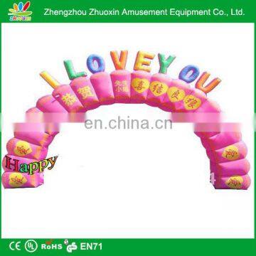 2014 High quality heart shaped inflatable wedding arch