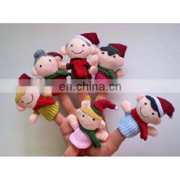 Cute various plush family finger puppet