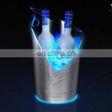 customized large capacity led illuminated ice bucket for vodka