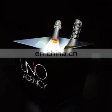 Rechargeable led illuminated ice bucket led lighted ice bucket for party