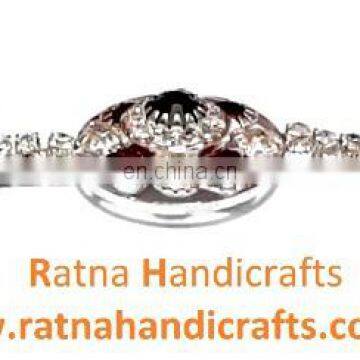 Exclusive Silver Stone Rakhi