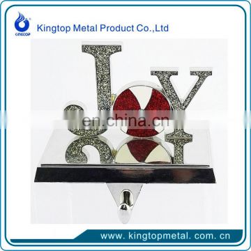 Metal Christmas "JOY" Stocking Holder