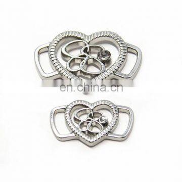 Customized heart Shaped Bag Accessories Metal Tag Manufacturer Metal Plate