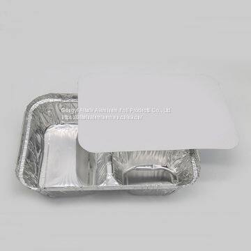 Disposable 3 Compartment Takeaway Aluminum Foil Food Storage Container photo-2