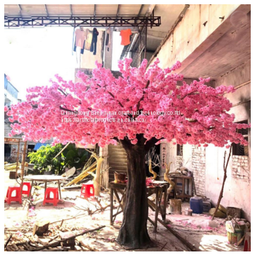 5meter height large fiberglass trunk artificial cherry tree