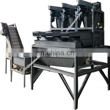 Automatic apocarya walnuts shelling dehulling cracking machine walnuts kernel shells three layer grading shelling line