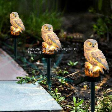 European Style Retro Resin Solar Simulation Owl Garden to Insert Small Night Light Garden Crafts Place photo-3