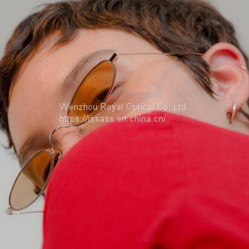 New Fashion Cat Eye Sunglasses Men/Women Ocean Lens Eyewear Metal Sun Glasses Vintage Small Oval Sun Glasses Gafas Wholesale photo-5