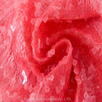 All Over Embroidery Big Mermaid Pink Reversible Dubai Large Sequin Fabric photo-2