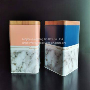 Hinged Sugar Tin Plus For Biscuit Cookie Square Tea Tins