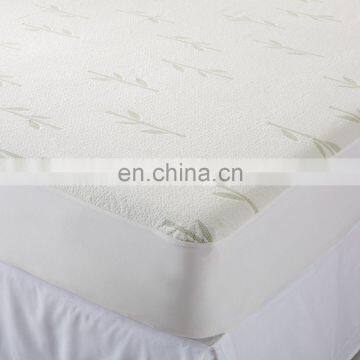 Anti Dust Mite Bamboo Fabric Waterproof Mattress Cover Vinyl Free